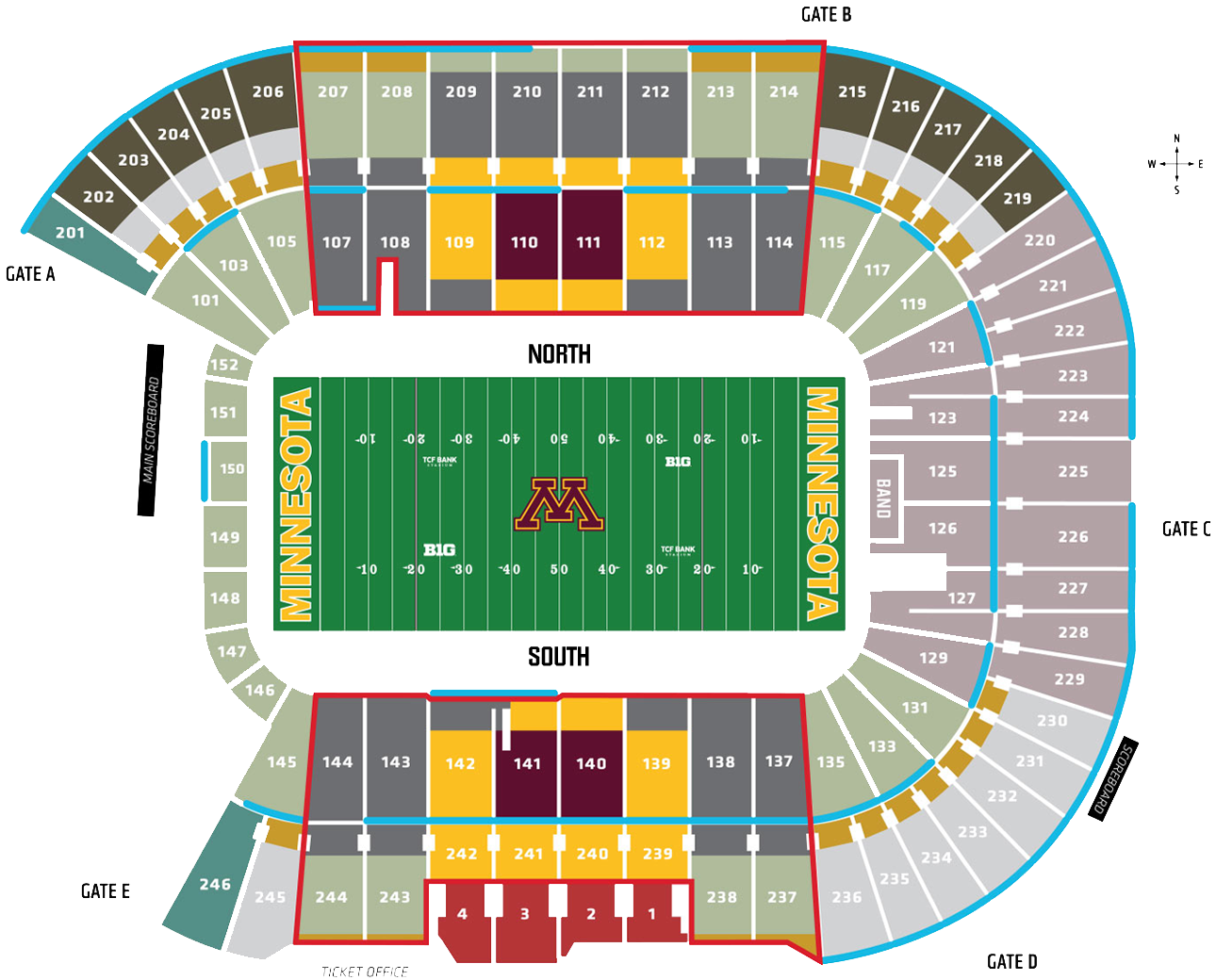 TCF Bank Stadium, Minnesota Golden Gophers football stadium